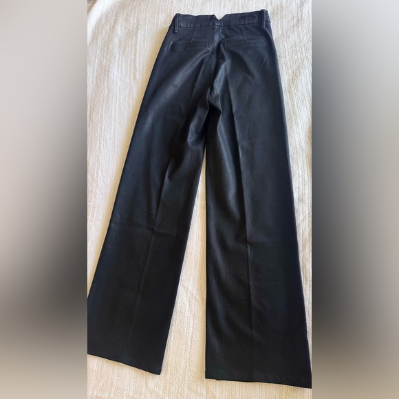 PAIGE Sasha Coated High Rise Black Flare & Wide Leg Jeans - Picture 6 of 16